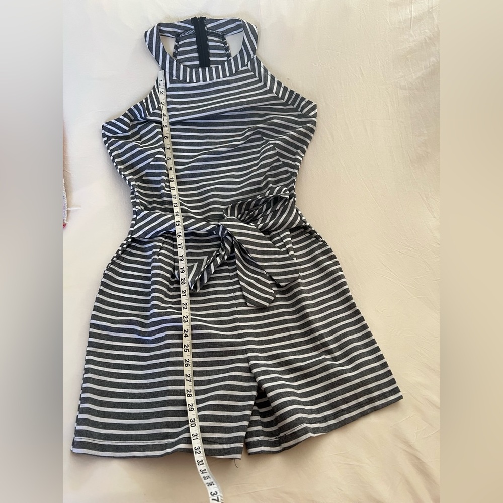 Romper shorts belt grey/white Large